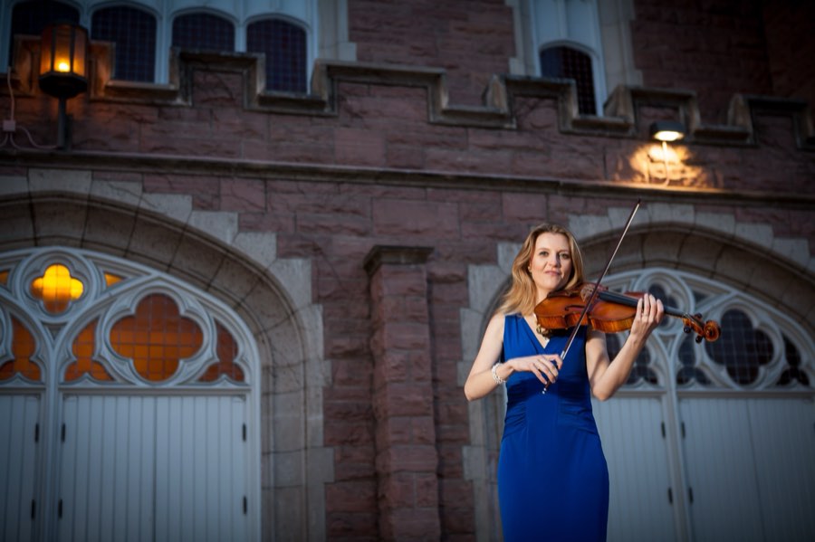Brightin Rose Schlumpf performing on viola